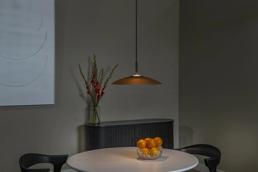 Lucide Premium MENGA - Suspension - Ø 40 cm - LED Dim. - 1x11W 2700K - Ambre - ambiance 1